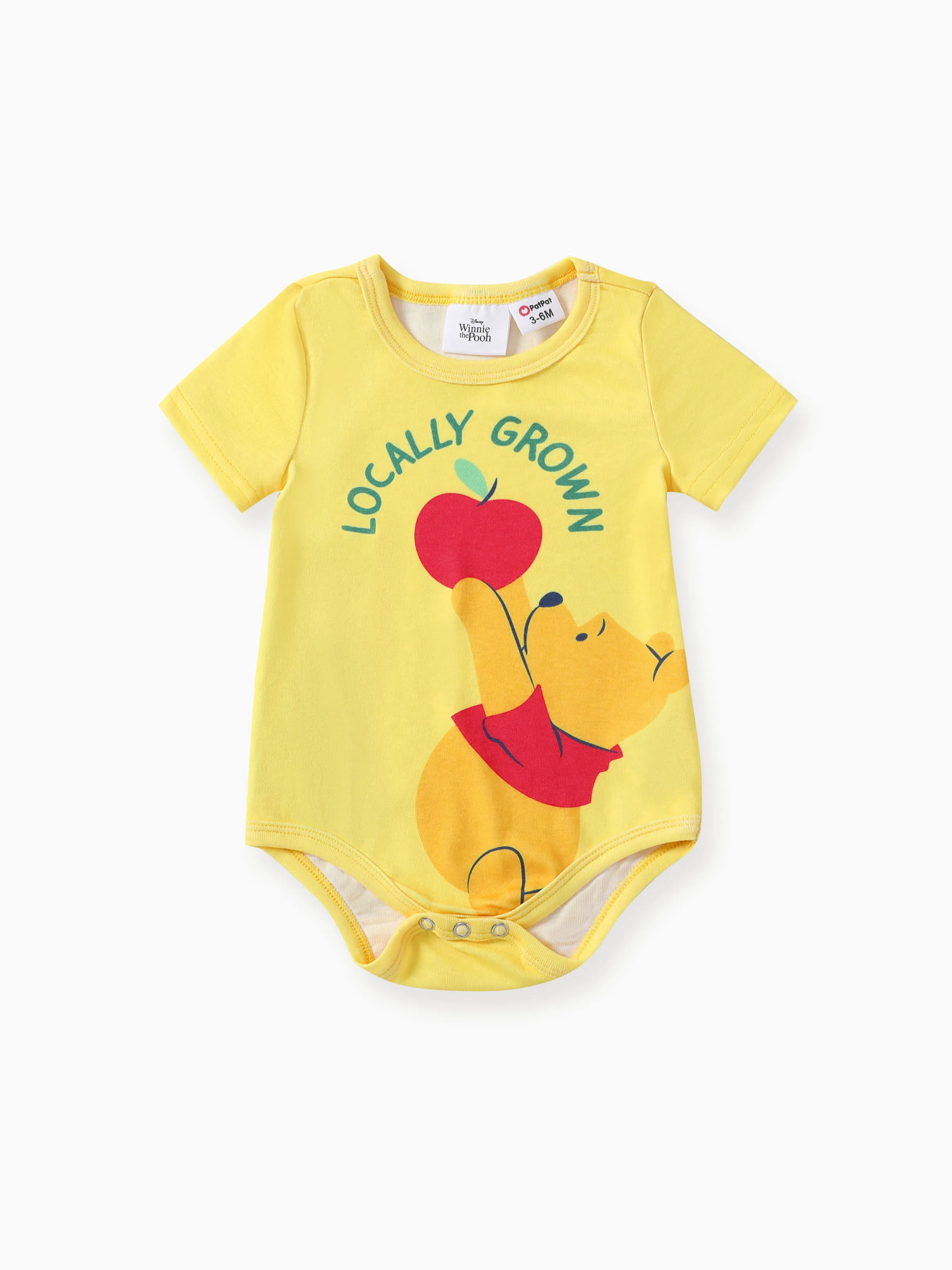 

Disney Winnie the Pooh Baby Boys/Girls 1pc Naia™ Fun Character Fruit/Striped Print Short-sleeve Romper