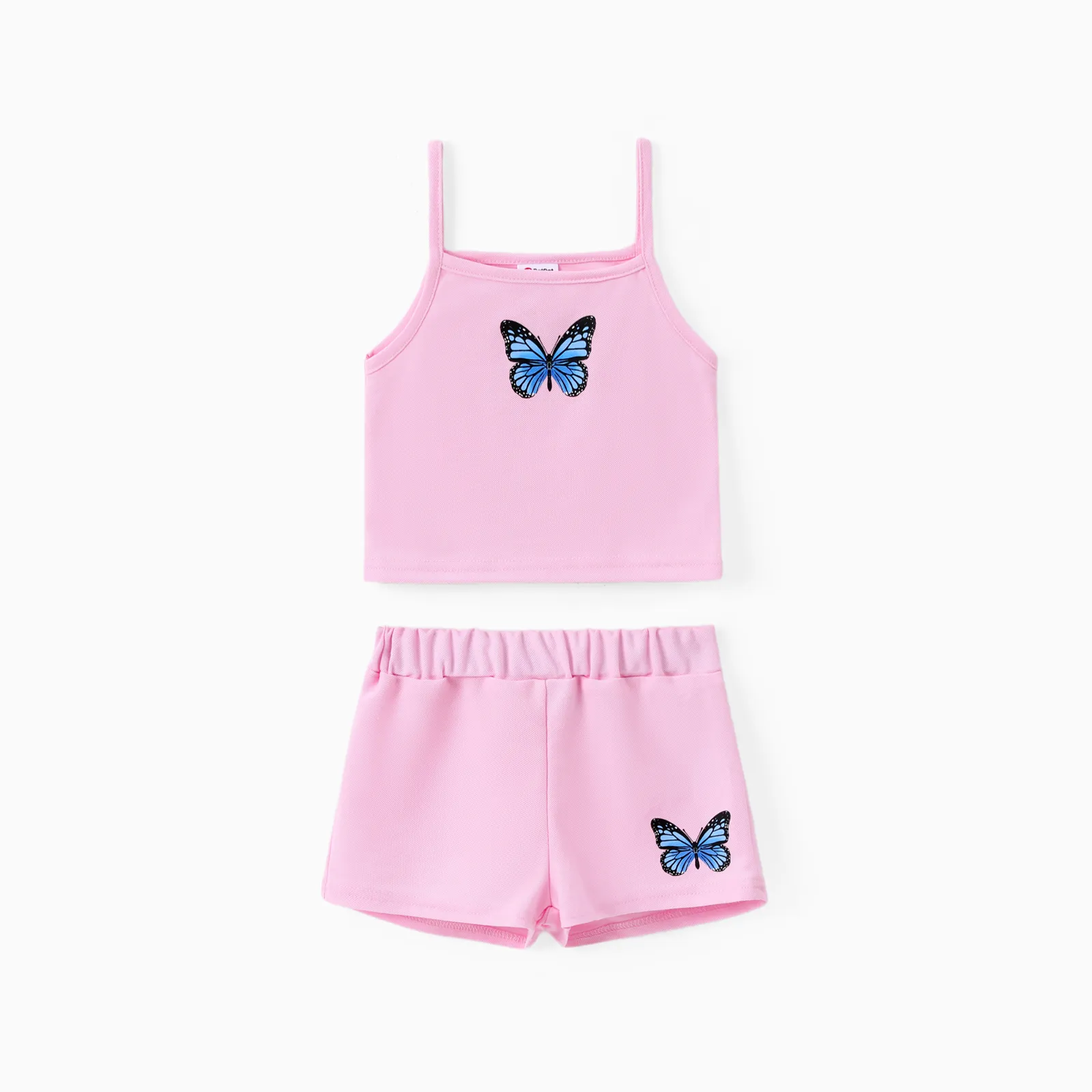 

Toddler Girl 2pcs Butterfly Print Camisole and Shorts Set