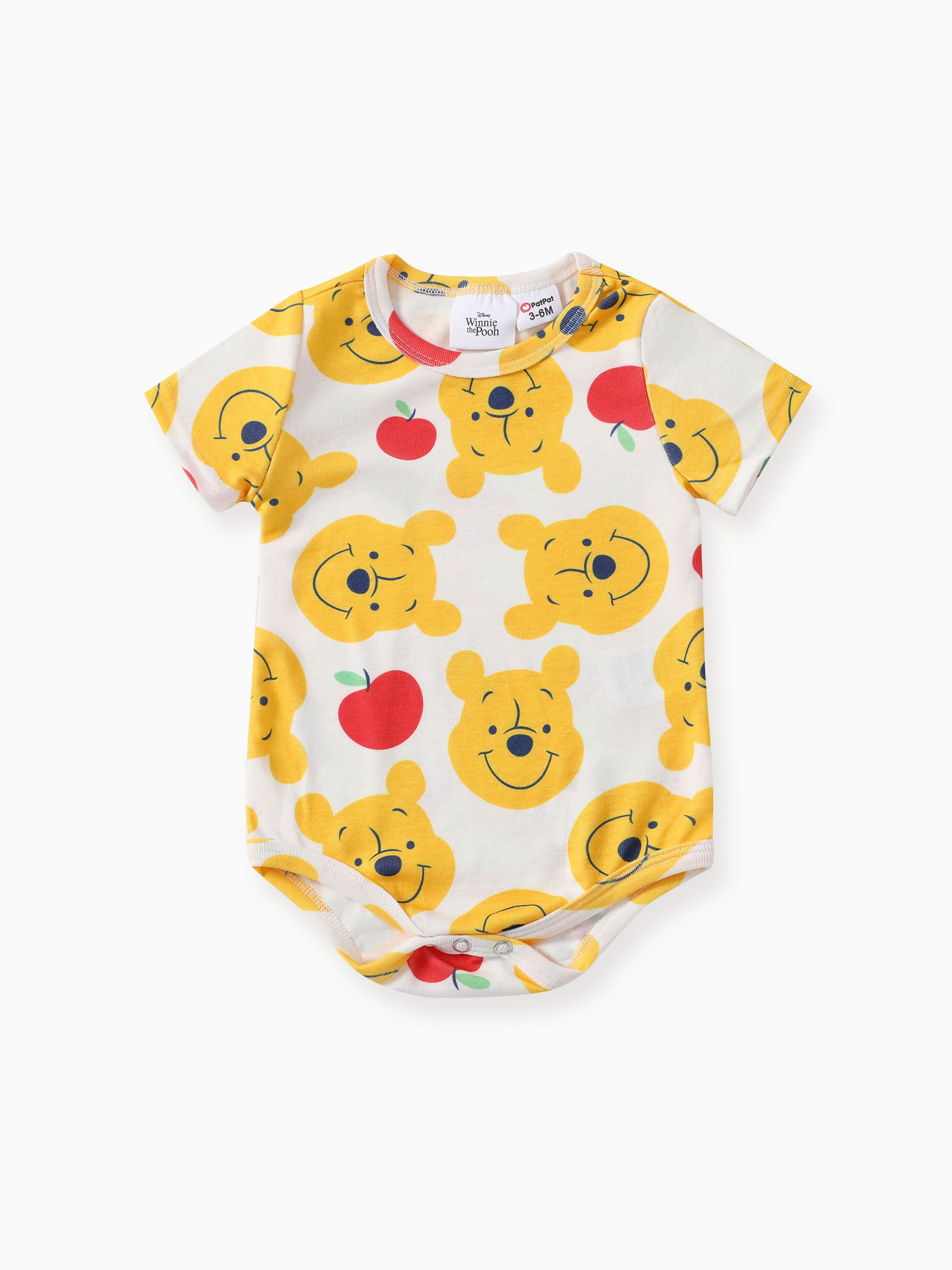 

Disney Winnie the Pooh Baby Boys/Girls 1pc Naia™ Fun Character Fruit/Striped Print Short-sleeve Romper
