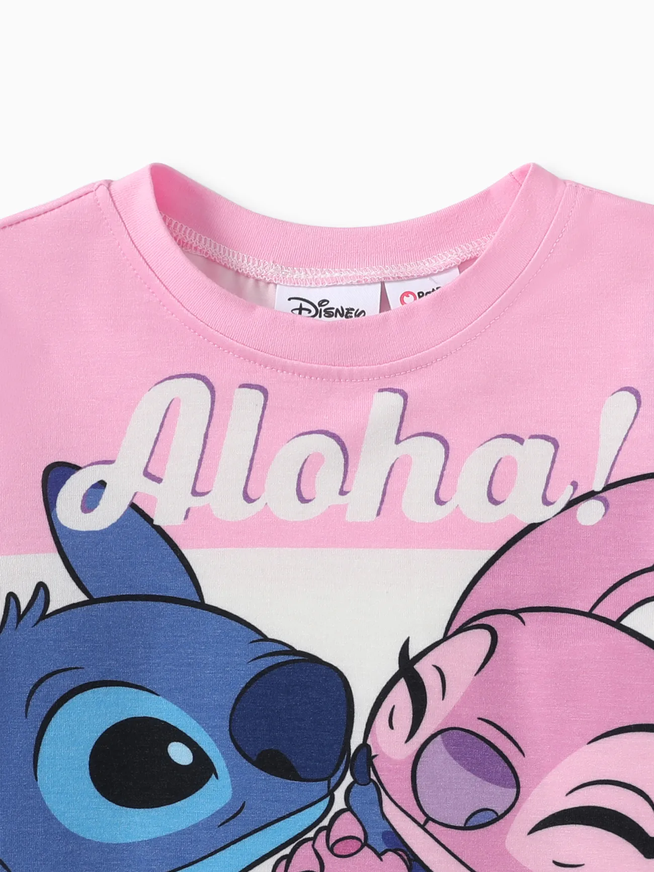 迪士尼針跡 小童 中性 童趣 短袖 T恤 粉色 big image 1