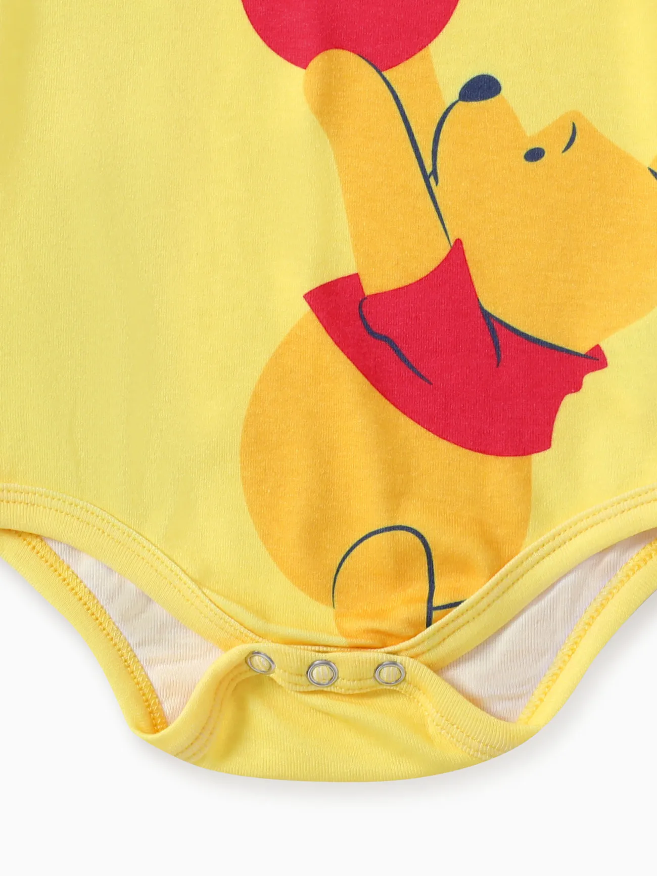 Disney Winnie the Pooh 嬰兒 中性 士多啤梨 童趣 短袖 連身衣 黃色 big image 1