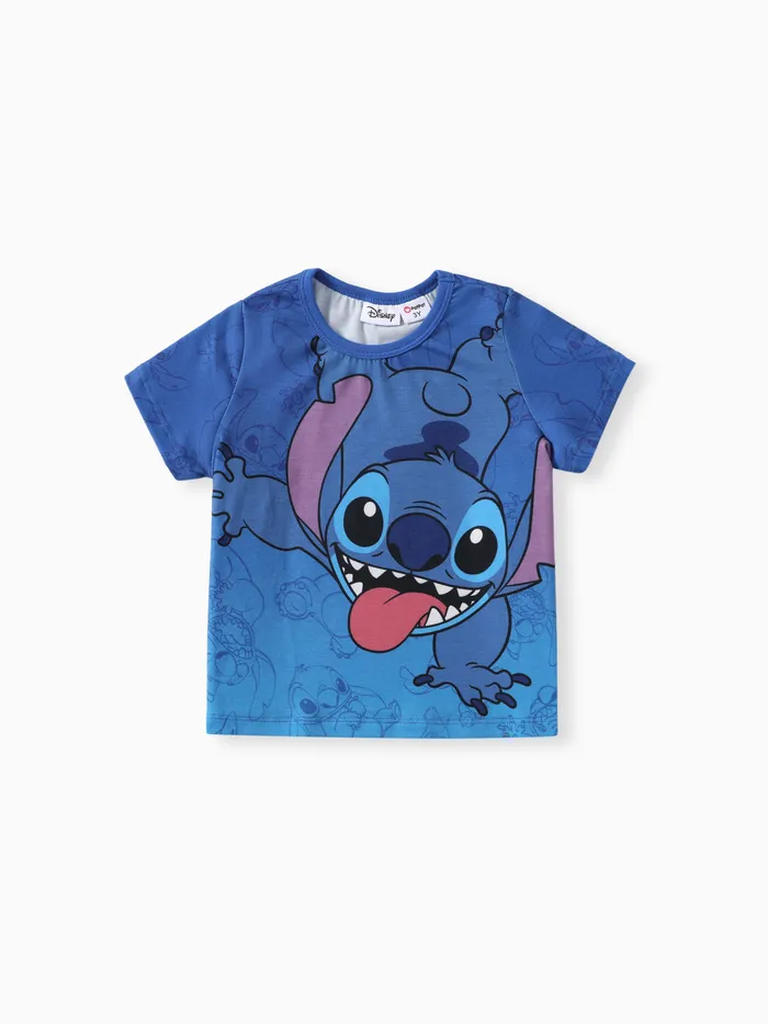 Disney Stitch Toddler Boys 1pc Naia™ Personagem Gradient Print T-shirt