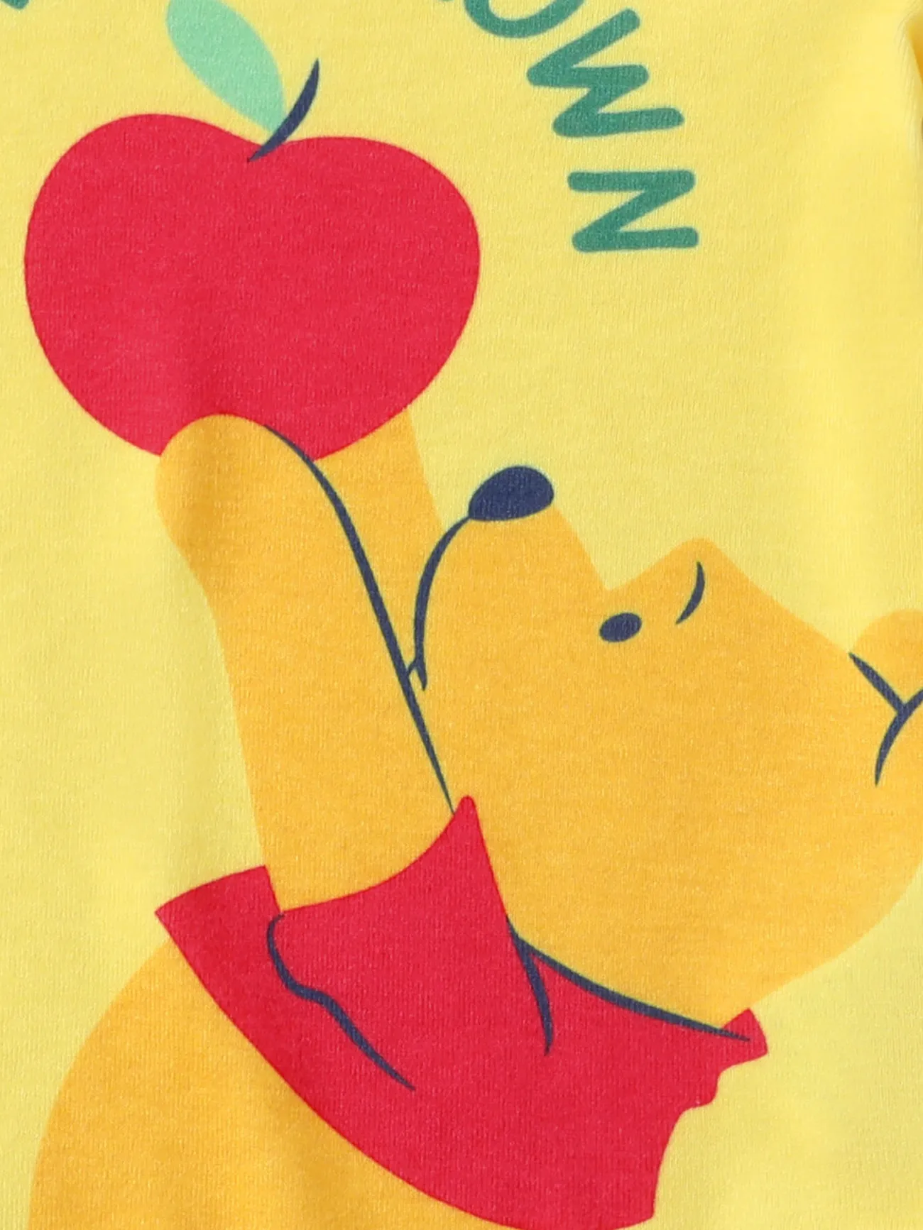 Disney Winnie the Pooh 嬰兒 中性 士多啤梨 童趣 短袖 連身衣 黃色 big image 1