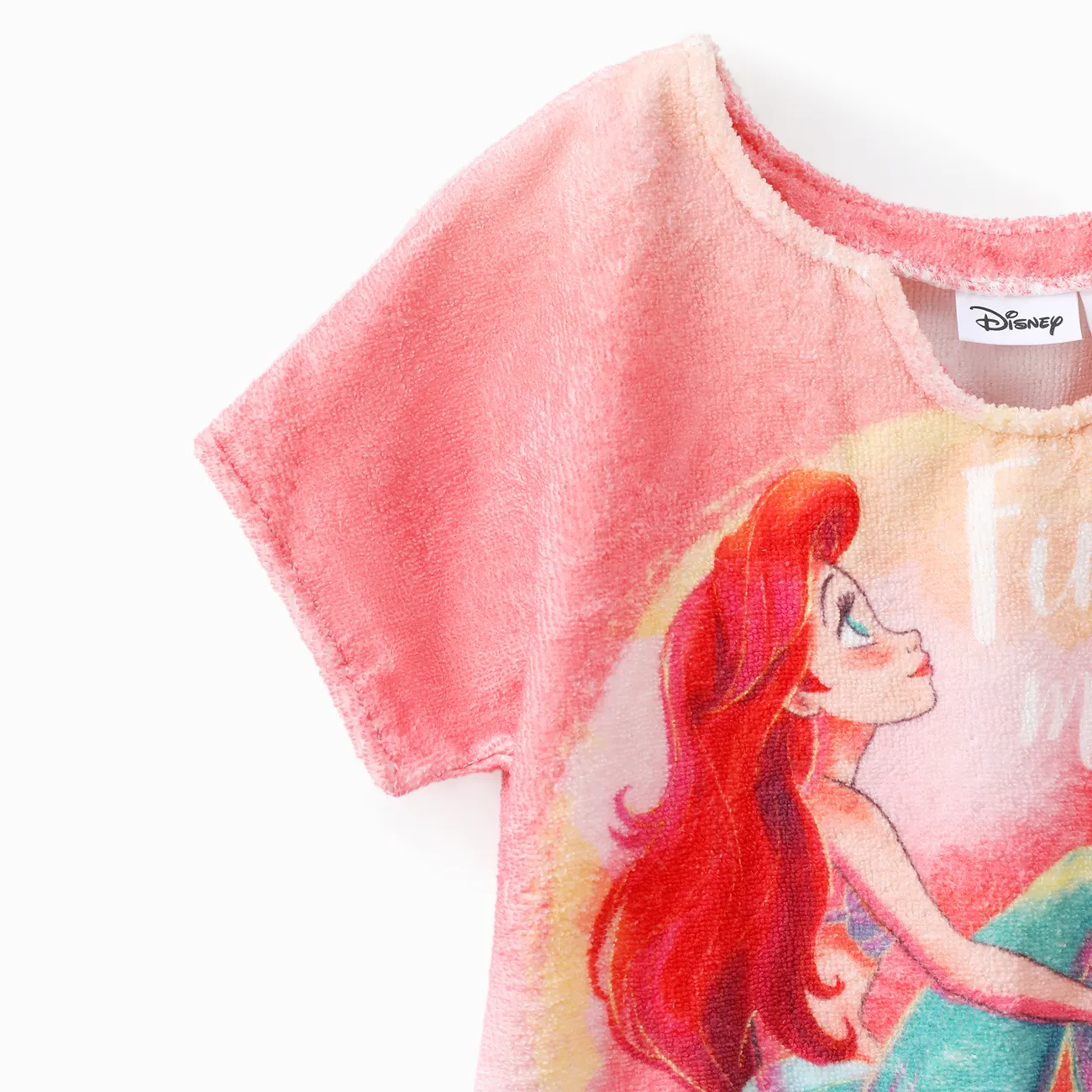 Disney Princess Toddler Girls Ariel 1pc Gradient Print Asymmetric Hem Swimsuit Cover-up/Towel 
 Multi-color big image 1