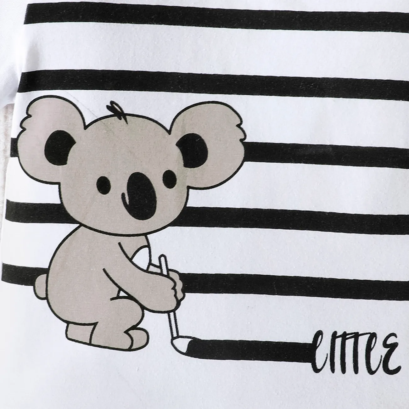 2 pezzi Neonato Ragazzo Koala Infantile Manica corta Set neonato Bianco big image 1