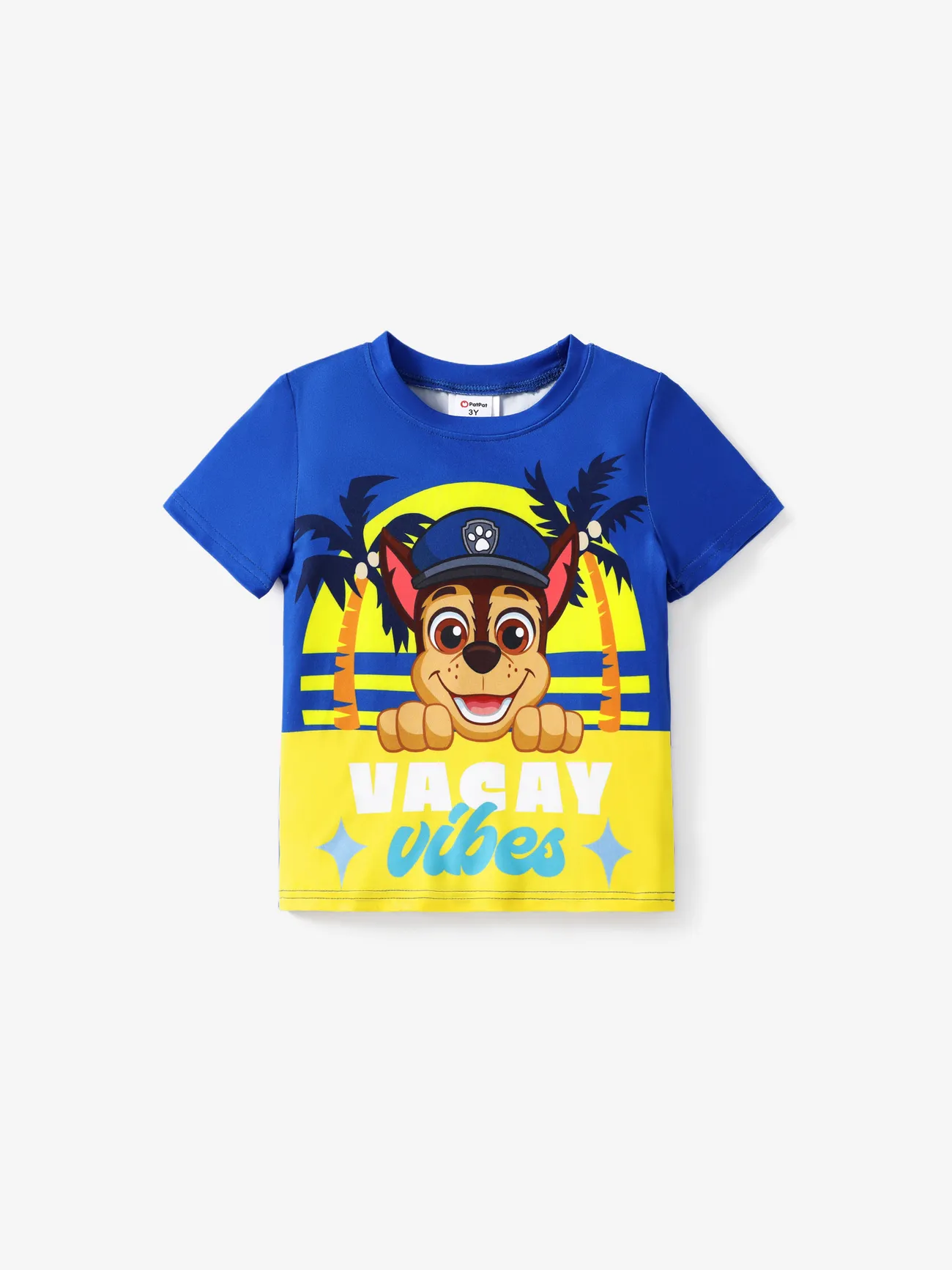 La Pat’ Patrouille Enfant en bas âge Unisexe Enfantin Ananas Manches courtes T-Shirt Bleu big image 1