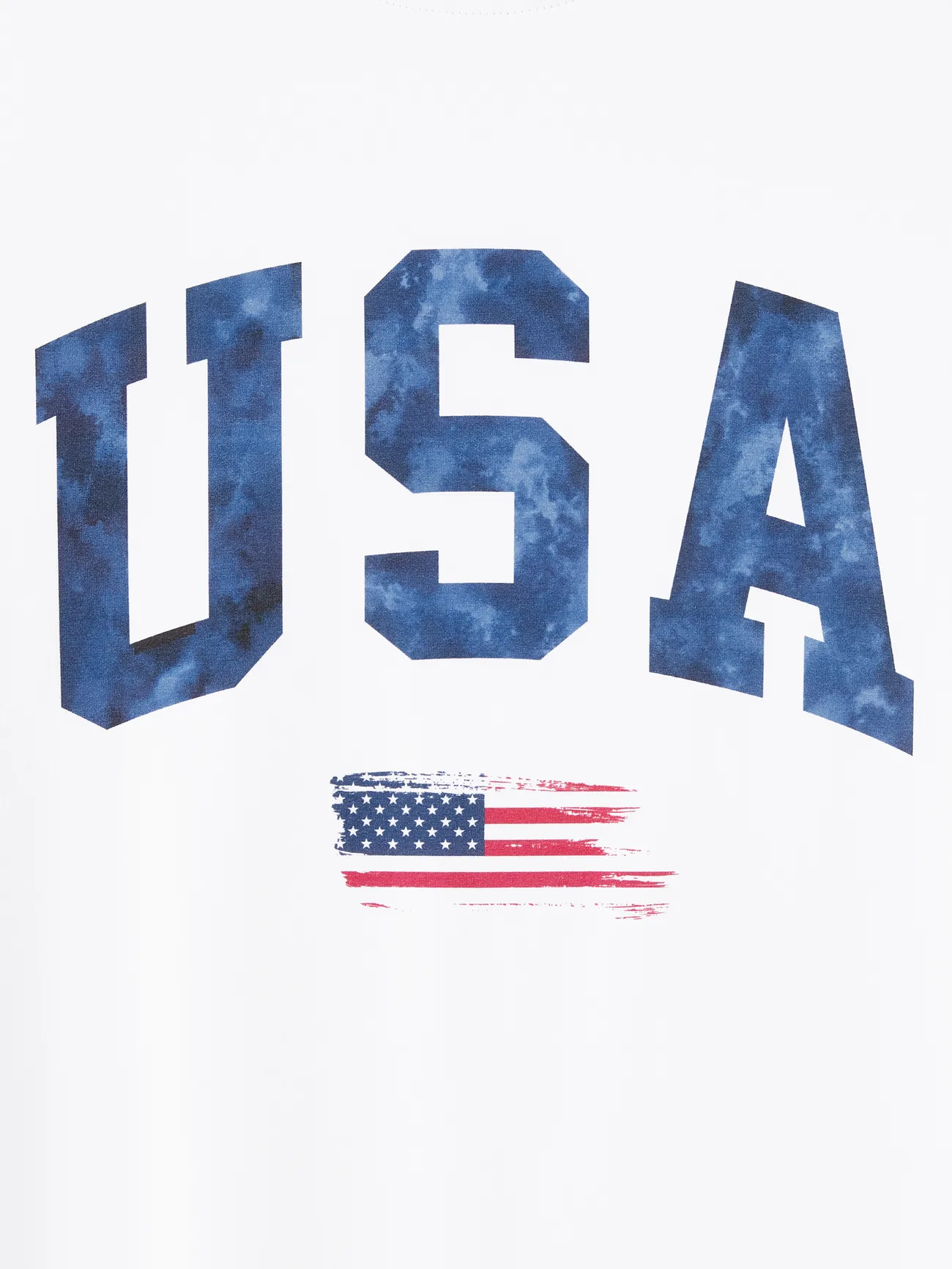Baby - White Cotton T-shirts for Matching Family with USA & Flag Pattern - White - image 15