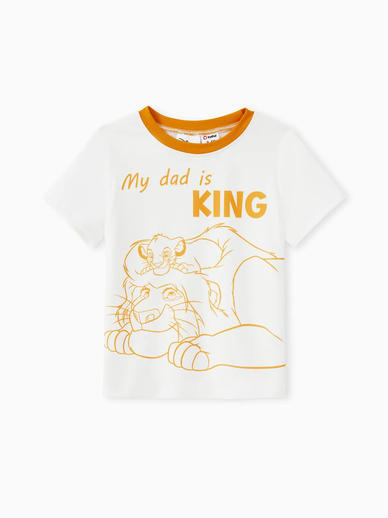 Enfants - Le Roi Lion de Disney Look Familial Fête des Mères Lion Manches courtes Tenues de famille assorties Hauts - Blanc - image 9