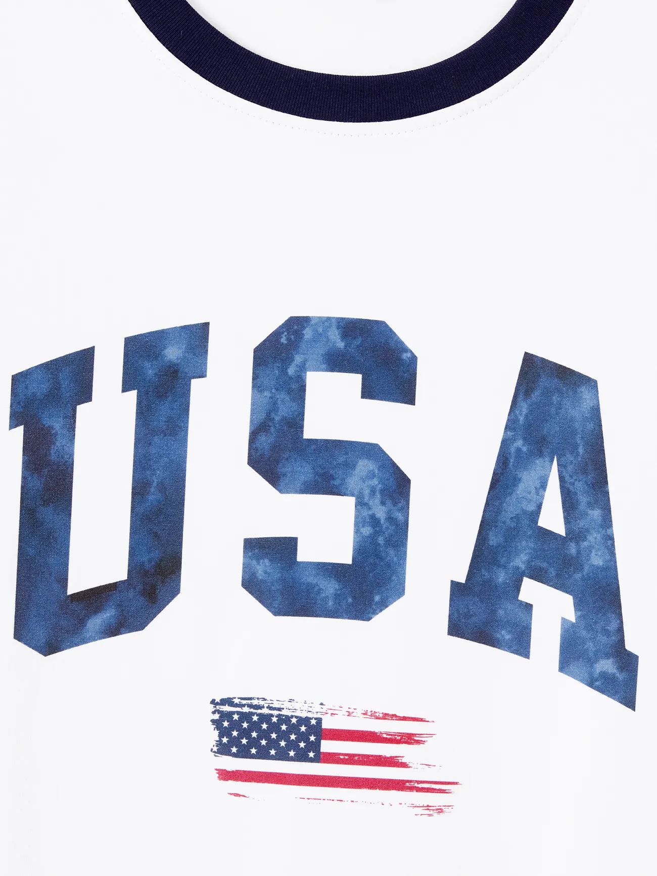 Men - White Cotton T-shirts for Matching Family with USA & Flag Pattern - White - image 20