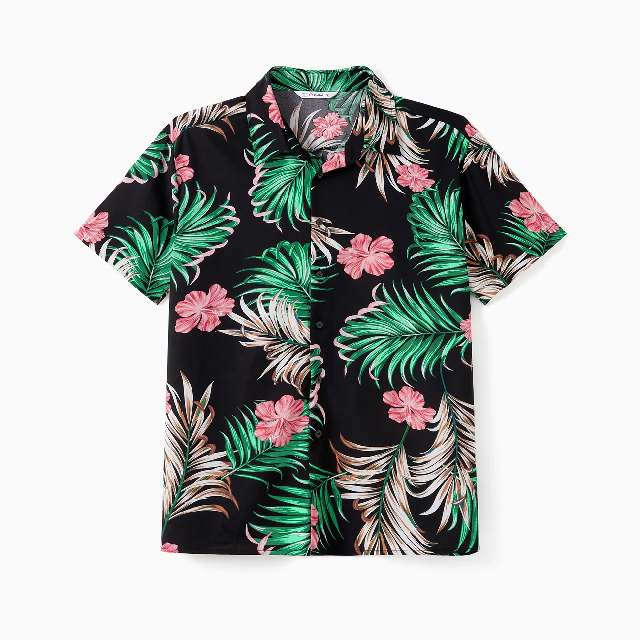 Family Matching Sets Floral Beach Shirt or Cami Top and Split Hem Skirt Co-ord Set Black big image 1