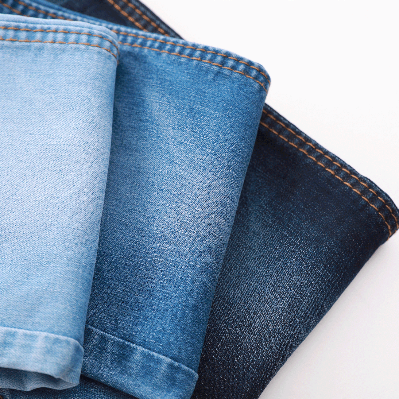 Ensemble fille en jean solide avec 1 pièce, style décontracté et matière en coton. bleu profond big image 1