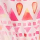 Baby Girl 2pcs Geometric Pattern Flutter Sleeve Jumpsuit and Headband Set Multi-color