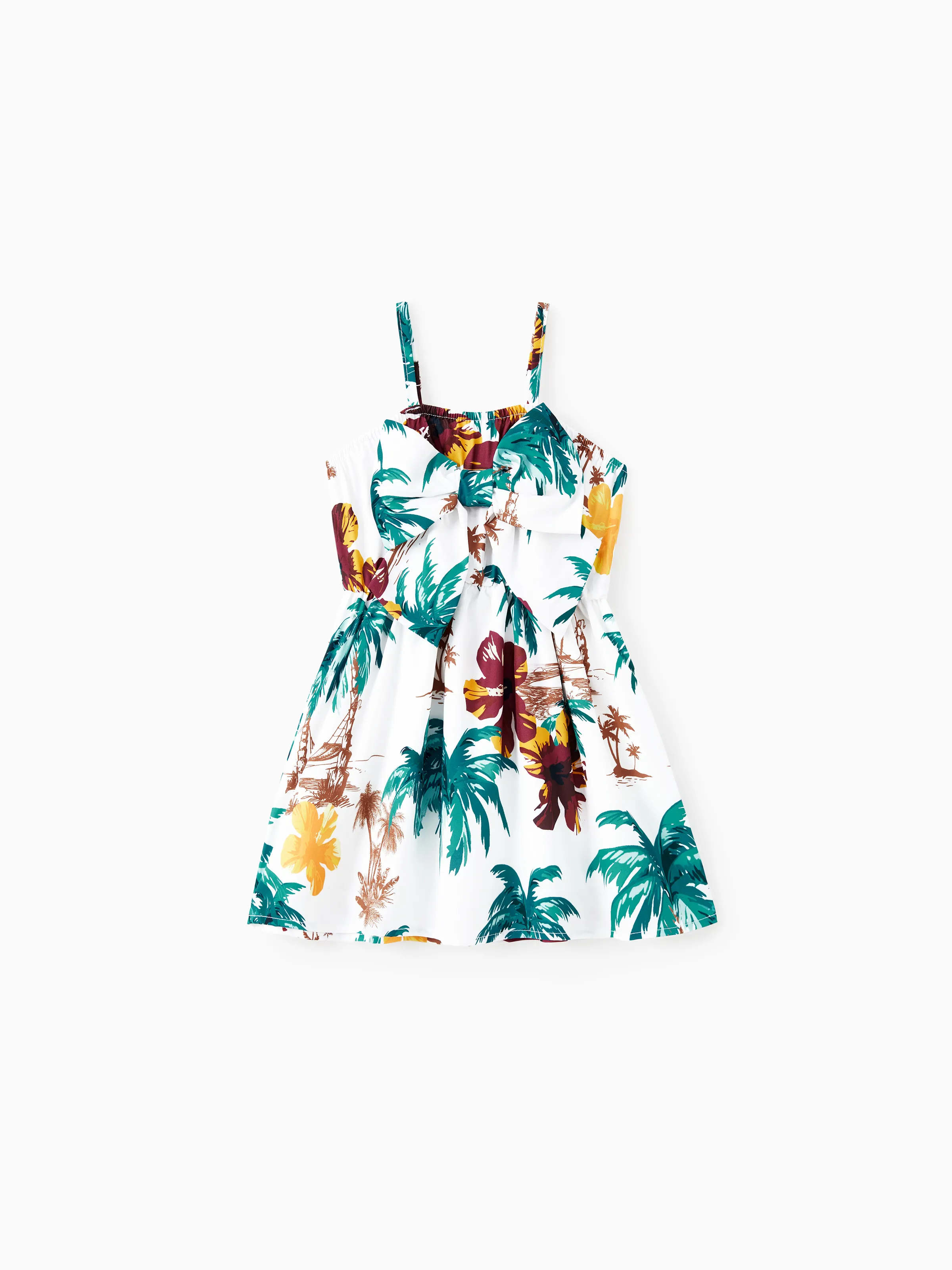 

Mommy and Me Tropical Floral Tie Front Strap Dresses/Sets