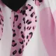 3 unidades Bebé Chica Volantes Estampado de leopardo Dulce Manga larga Conjuntos de bebé Rosado