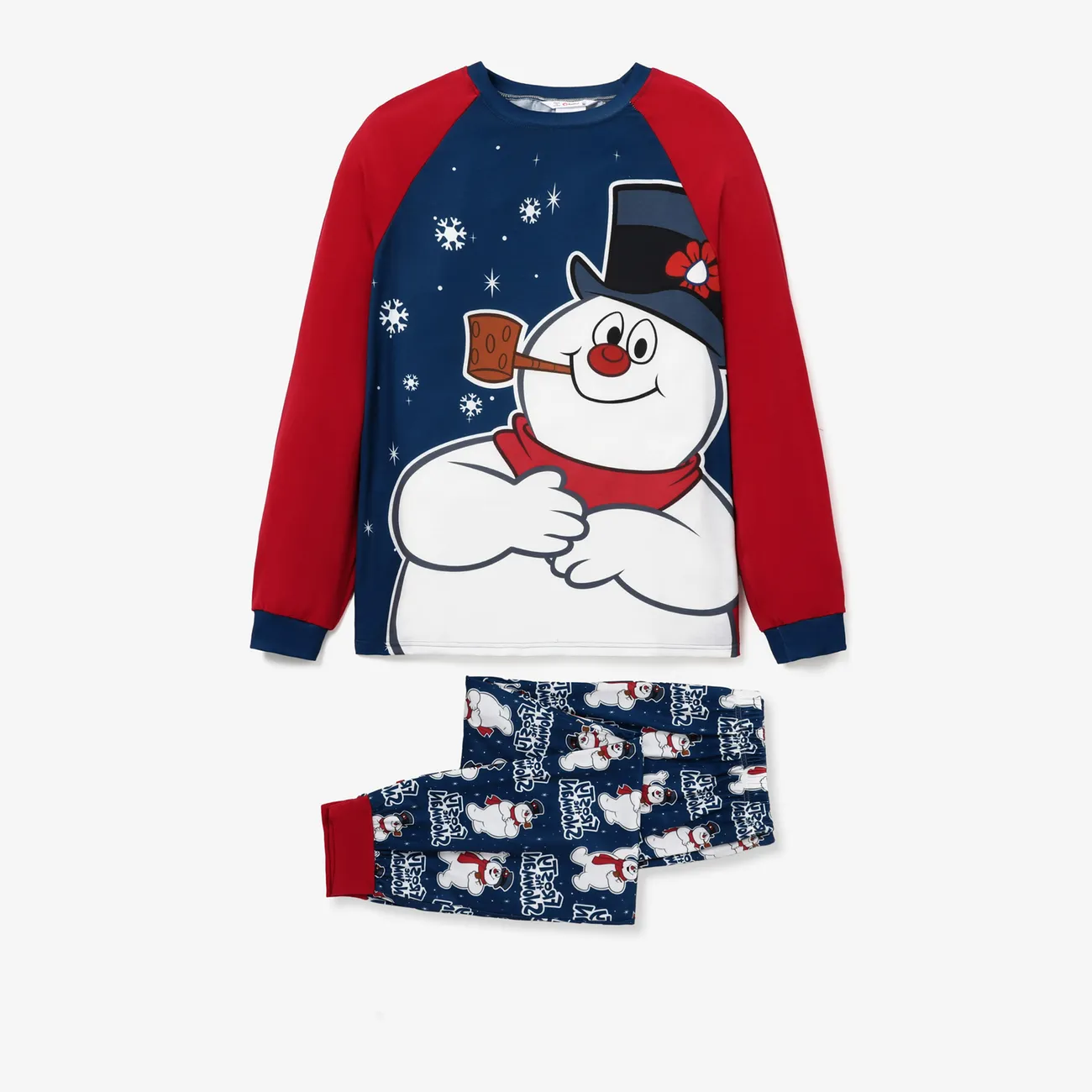 Frosty The Snowman Weihnachten Familien-Looks Langärmelig Familien-Outfits Pyjamas (Flame Resistant) Mehrfarbig big image 1