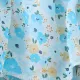 Toddler Girl Sweet Floral Print Smocked Ruffled Sleeveless Dress Blue