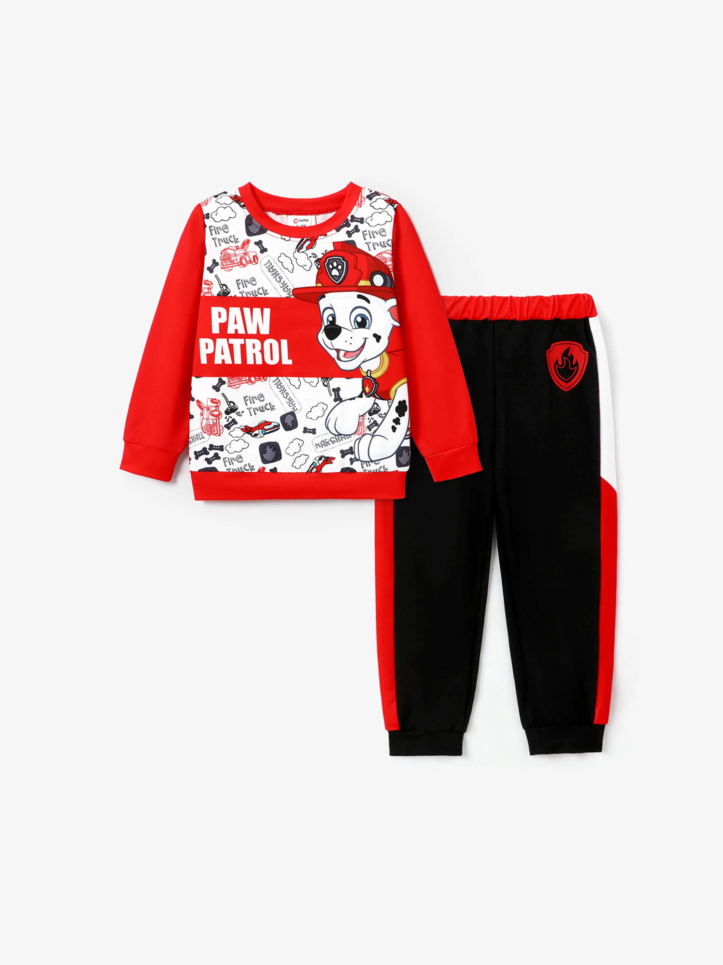 PAW Patrol 2pcs Toddler Girl/Boy Marshall Chase Pullover Sweatshirt with Pants Set