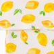 Juego de pijamas ajustados de frutas y verduras infantiles de 3 piezas para niñas pequeñas Amarillo