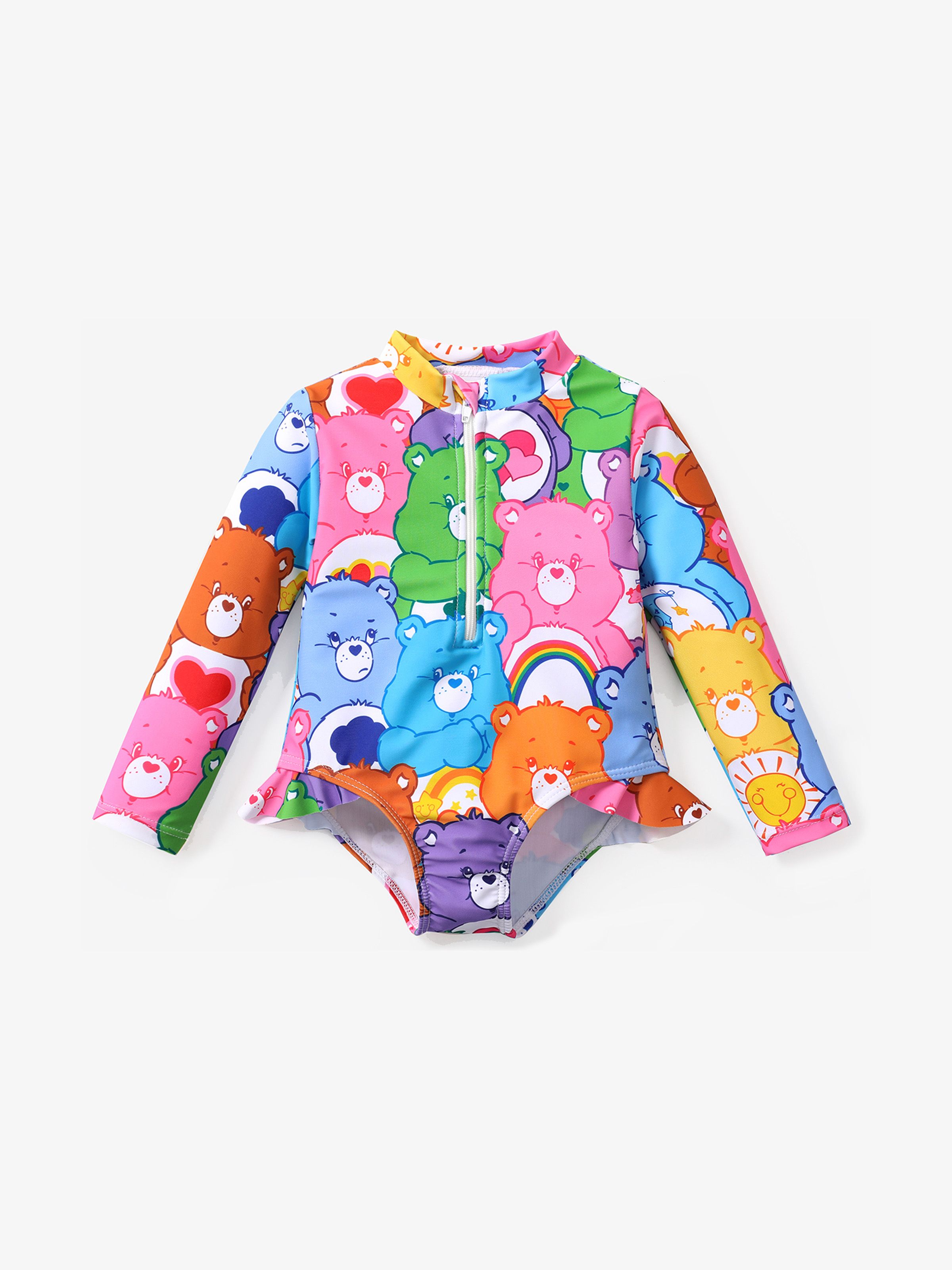 Care Bears Baby Boy/Girl 100% Cotton Long-sleeve Bear & Moon Print Jumpsuit