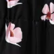Kid Mädchen Blumendruck Neckholder Jumpsuit schwarz