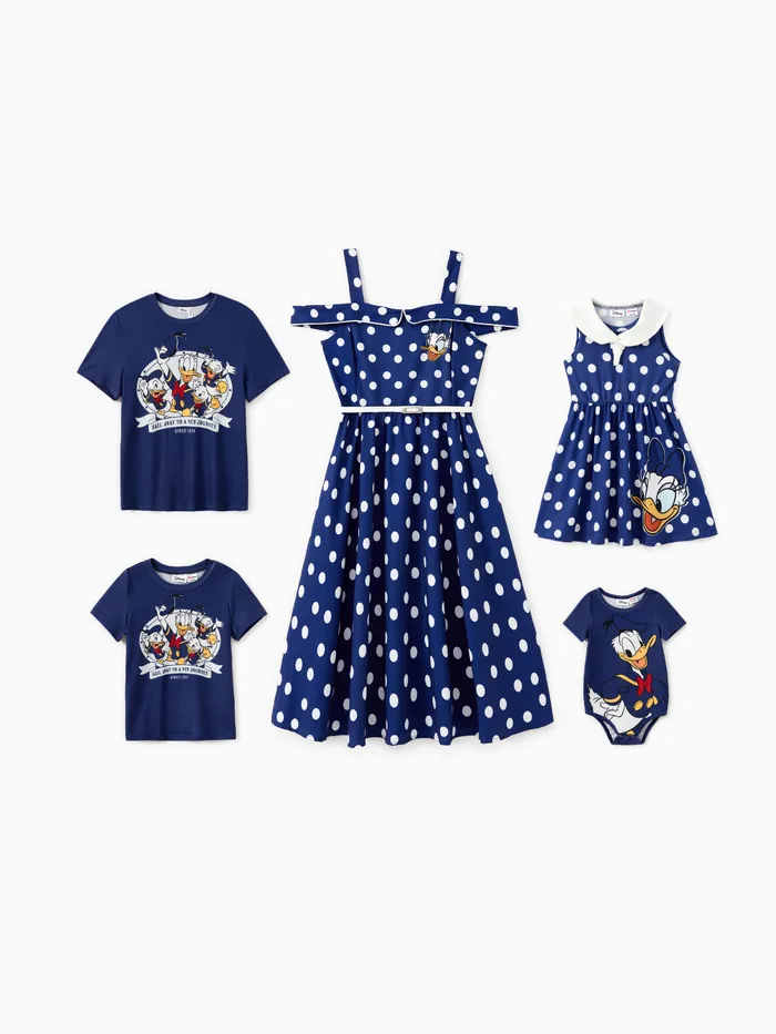 Disney Mickey and Friends Family Matching Naia™ 90th Anniversary of Donald Duck Print Tee/Onesie/Dress