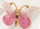 5-pack criança / crianças menina fresco e doce 3D clipes de cabelo borboleta Rosa