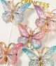 5er-Pack Kleinkind / Kinder Mädchen Frische und süße 3D Schmetterling Haarspangen Mehrfarbig