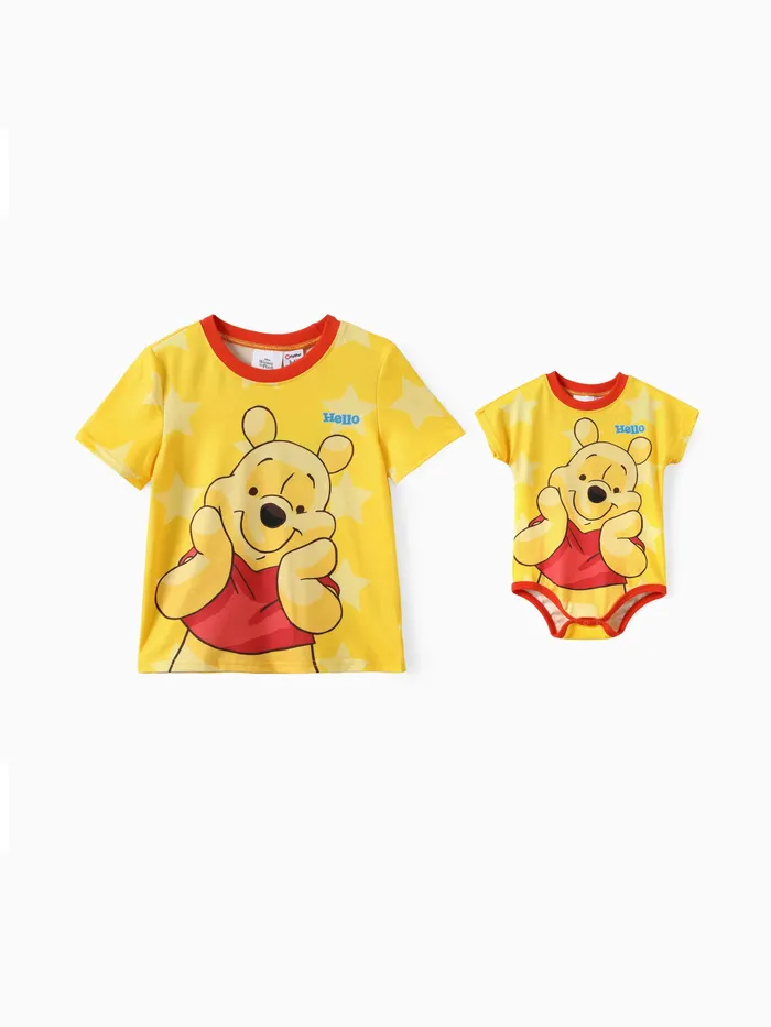 Disney Winnie the Pooh Bebê / Toddler Meninos / Meninas 1pc Naia™ Star Personagem Print Tee / Onesie