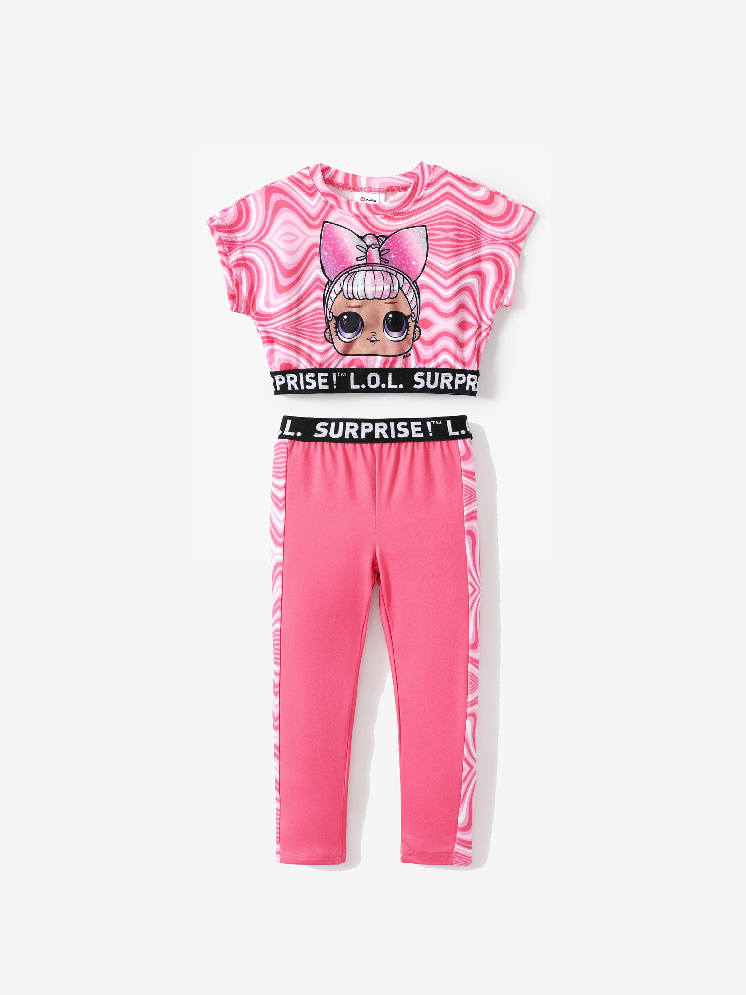 

L.O.L. SURPRISE! Toddler/Kid Girls 2pcs Magical Line Character Print Tee with Pants Sporty Set