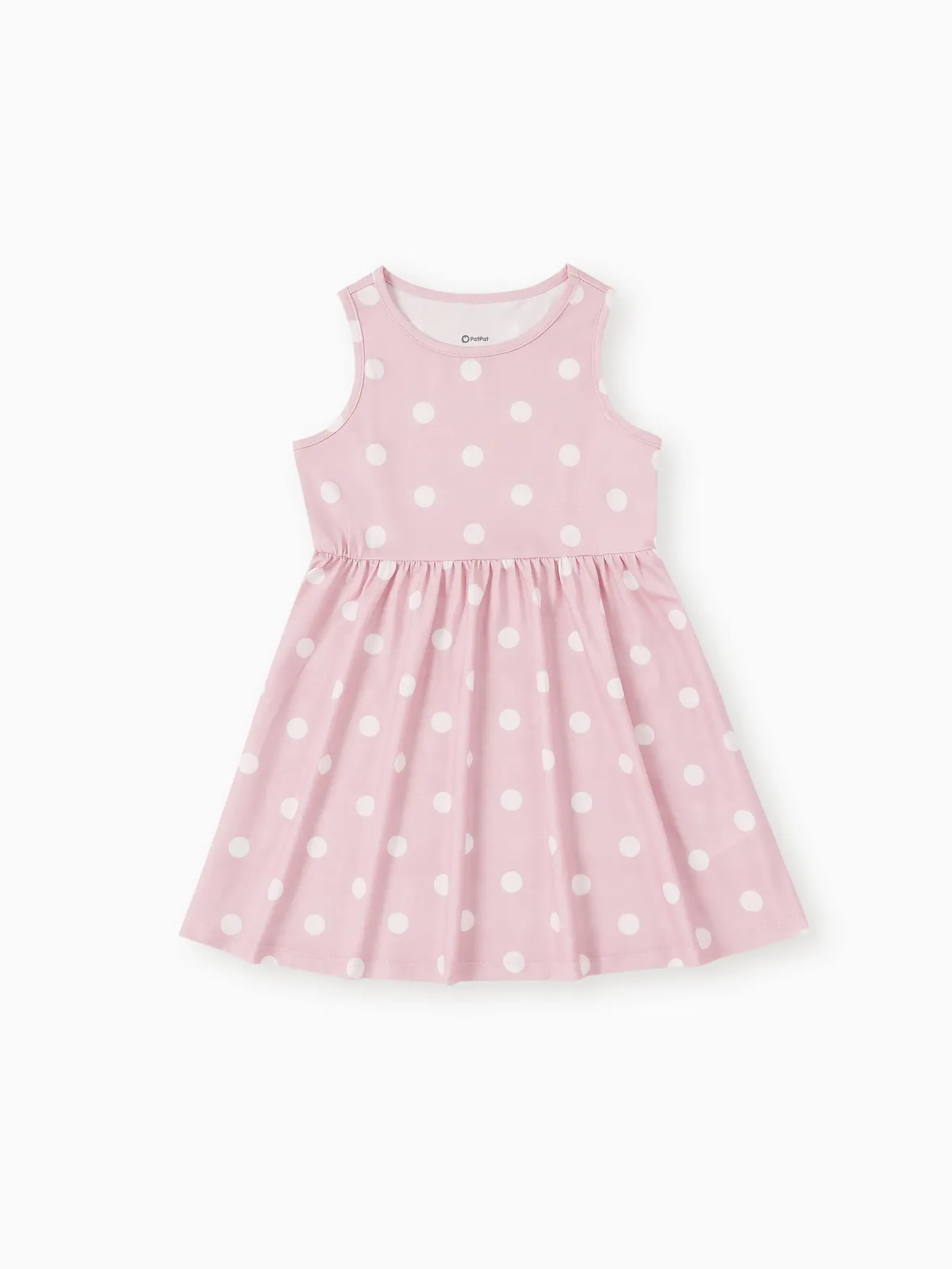

Toddler/Kid Girl Heart Print/Polka dots Sleeveless Dress