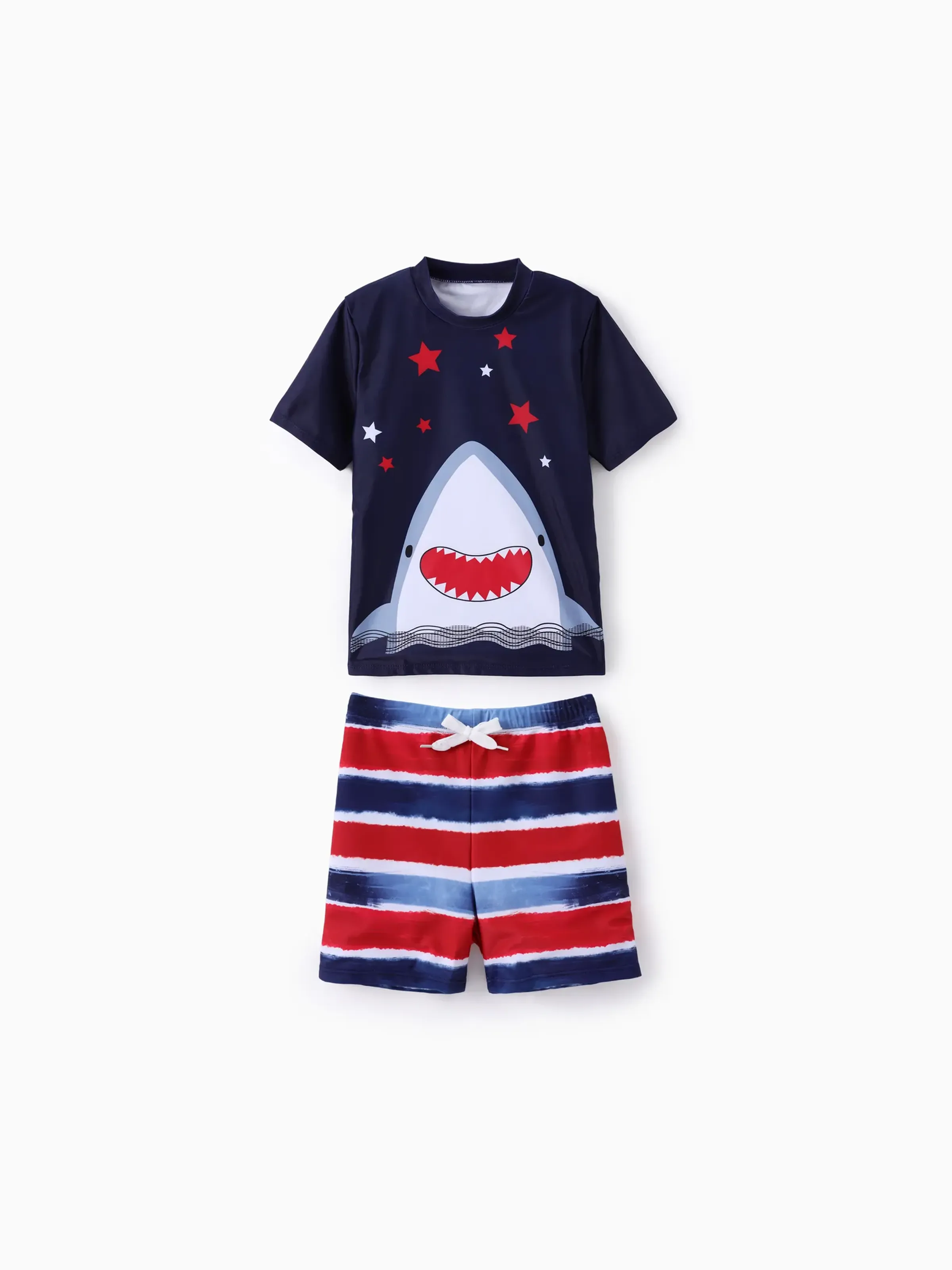 

Kid Boy 2pcs Shark Print Swimsuits Set