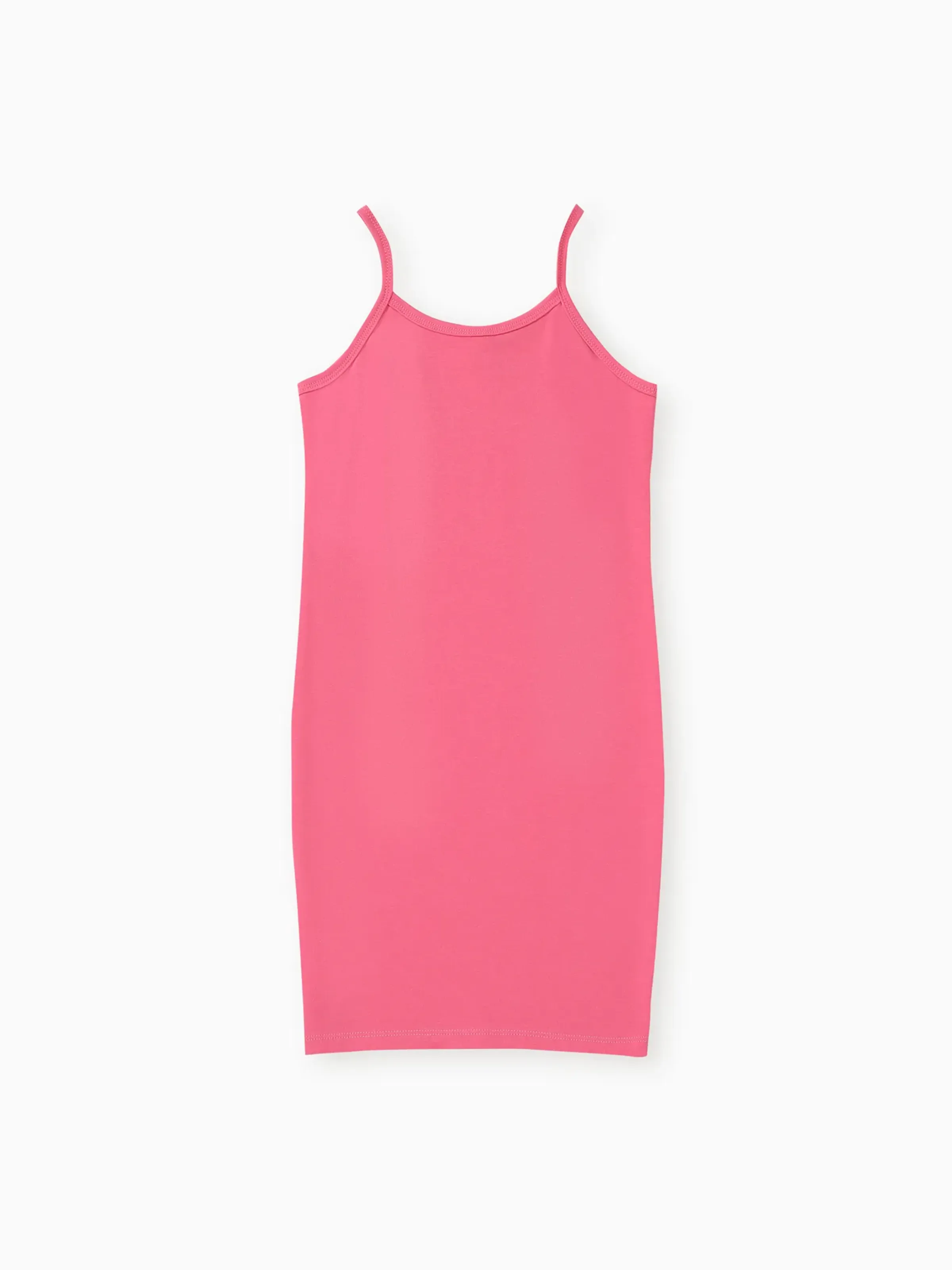 

Kid Girl Solid Color Hip-covering Cami Dress