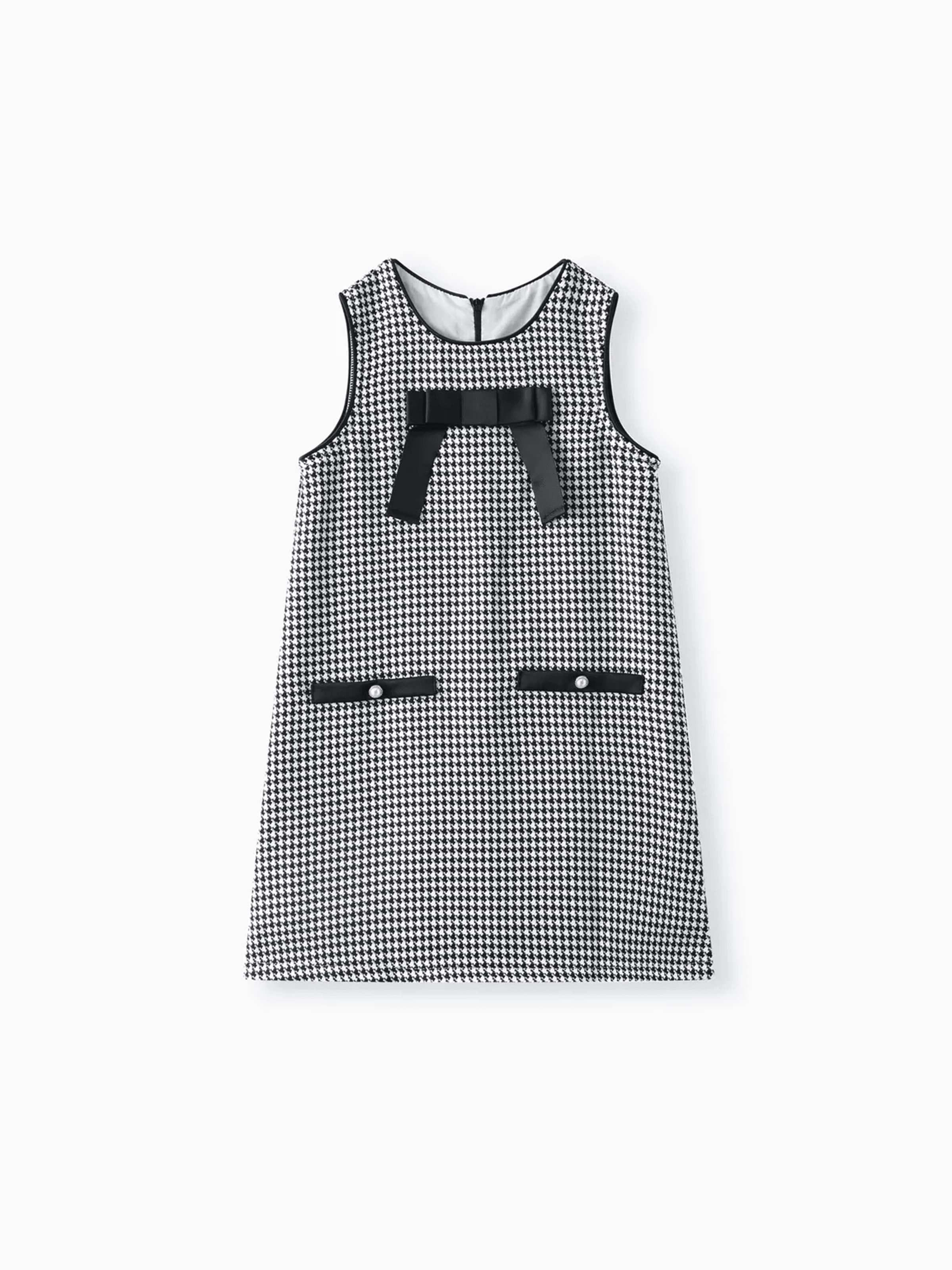 

Kid Girl Grid Print Hyper-Tactile Design Dress