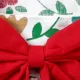 2 قطعة الأزهار طباعة bowknot بلا أكمام فستان طفل ومجموعة قبعة أحمر