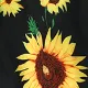 3 Stück Baby Mädchen Schulterfrei Sonnenblume Süß Kurzärmelig Baby-Sets schwarz