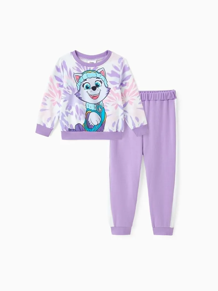 PAW Patrol 2pcs Toddler Girl/Boy Personagem Print Pullover Sweatshirt e Calças Set 