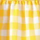 Toddler Girl Button Design Lemon Print/Plaid Flutter-sleeve Dress Yellow