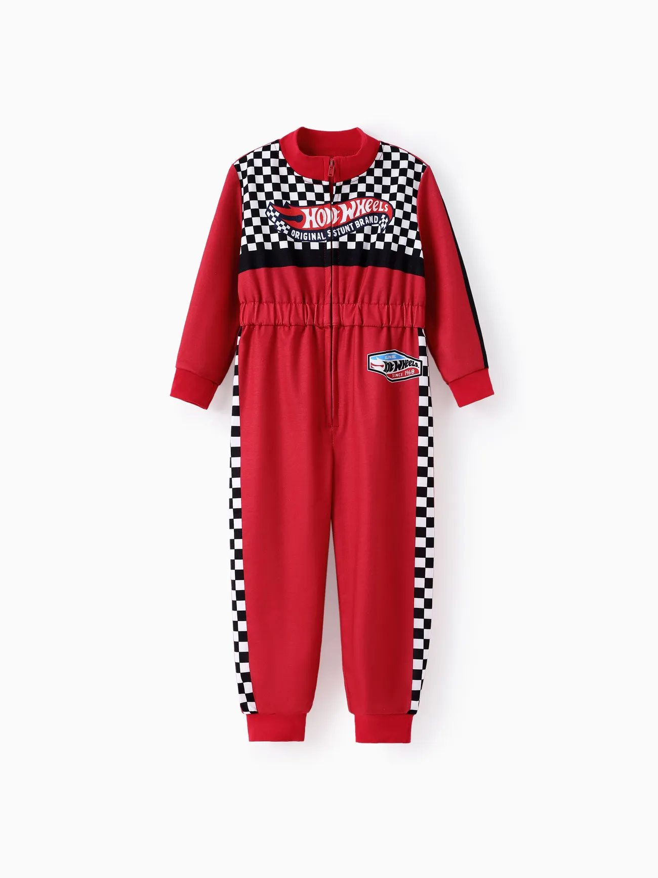 Hot Wheels Toddler Boy Colorblock Logo Print Long-sleeve Racing Jumpsuit