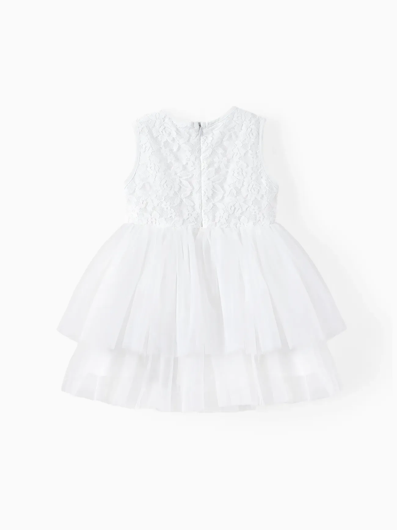 Floral Lace Layered Tulle Dress Floral Lace Layered Tulle Dress