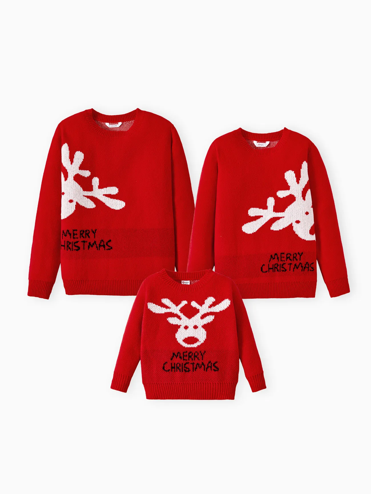 Matching Christmas Sweaters Red (Medium Thickness)