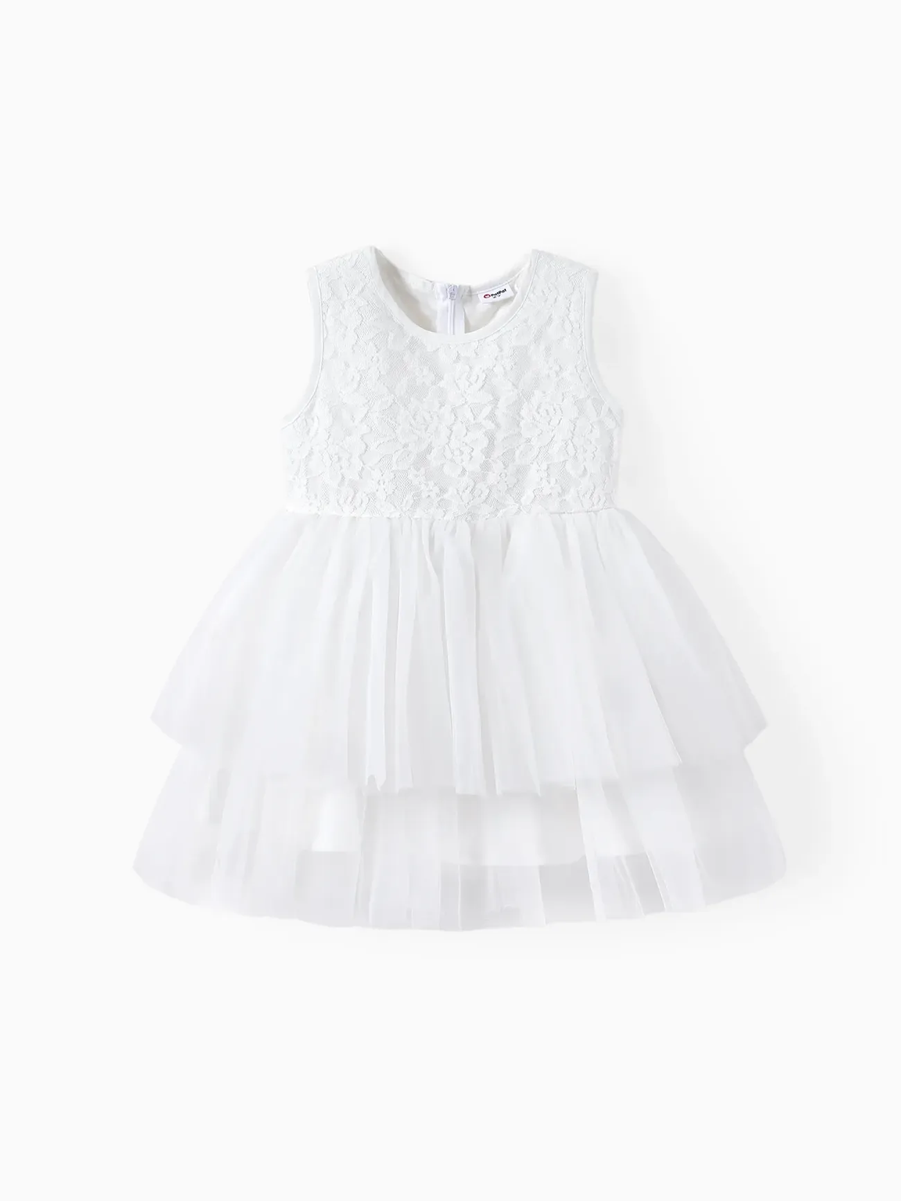 Floral Lace Layered Tulle Dress Floral Lace Layered Tulle Dress