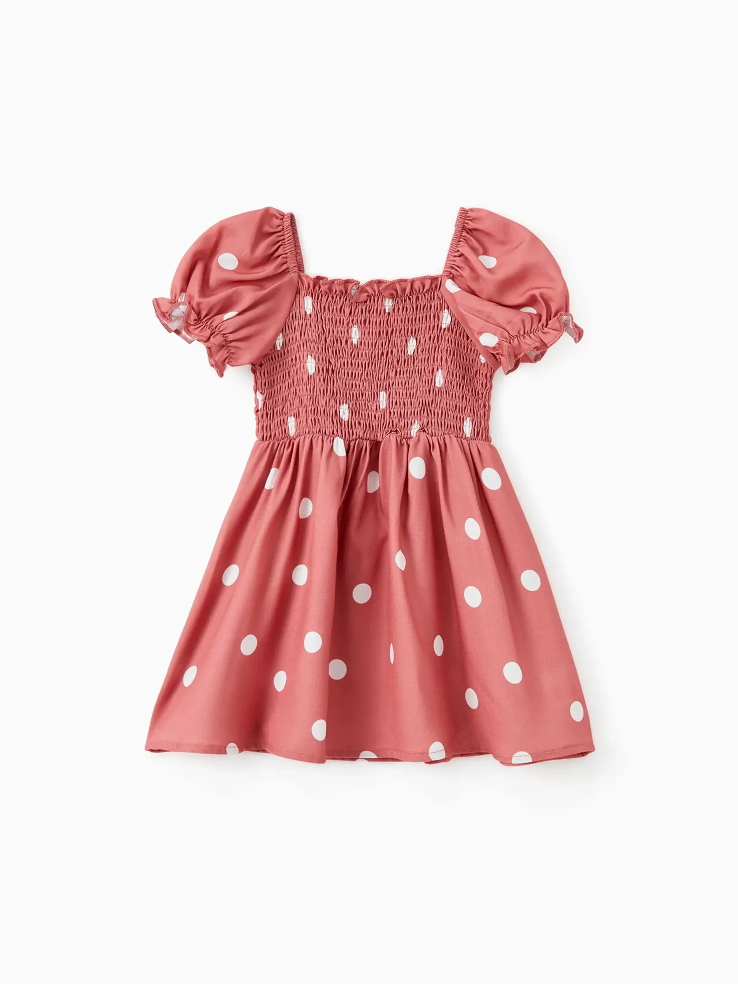 

Mommy and Me Matching Polka Dot Shirred Top and A-Line Tiered Skirt Co-ord Sets