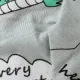 Conjunto de ropa interior de niño ajustado de algodón con patrón de animales infantiles Gris claro