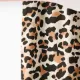 2pcs Kid Girl Leopard Print Twist Short-sleeve Tee and Pants Set White
