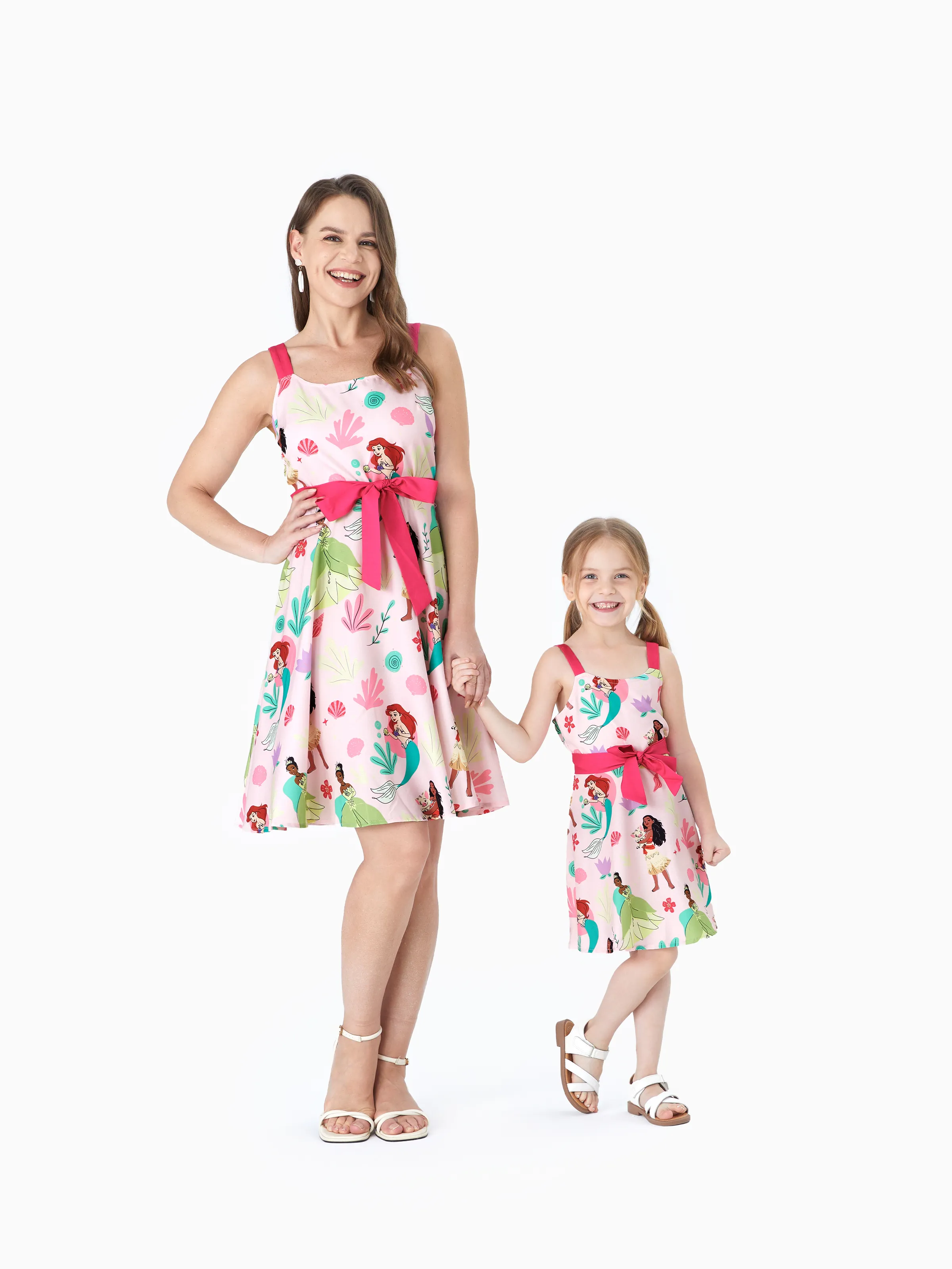 Disney Princess Mommy and Me Character and Floral Allover Print Dress