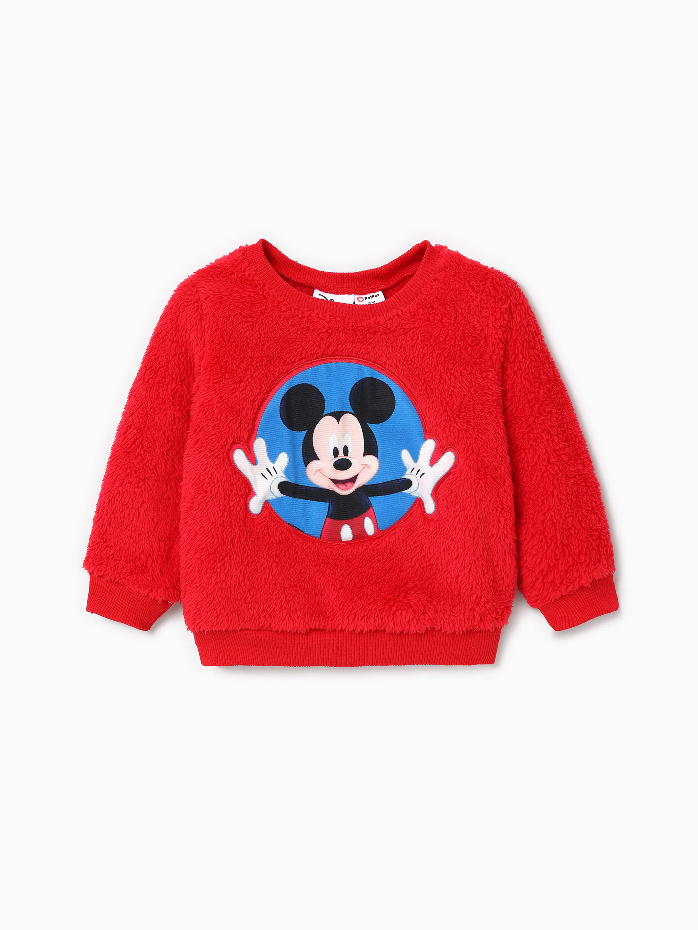 

Disney Mickey and Friends Toddler Girl/Boy Character Embroidered Long-sleeve Fluffy Sweatshirt