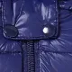 cappotto con cappuccio in tinta unita con stampa orecchio 3d per neonato/bambino Blu Scuro