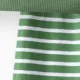 2pcs Baby 95% Cotton Long-sleeve All Over Striped Pullover and Trousers Set Mint Green