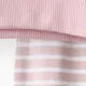 2pcs Baby 95% Cotton Long-sleeve All Over Striped Pullover and Trousers Set Pink