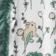 2pcs Baby Girl Ribbed Green/White Rabbit Print Long-sleeve Ruffle Jumpsuit Set White